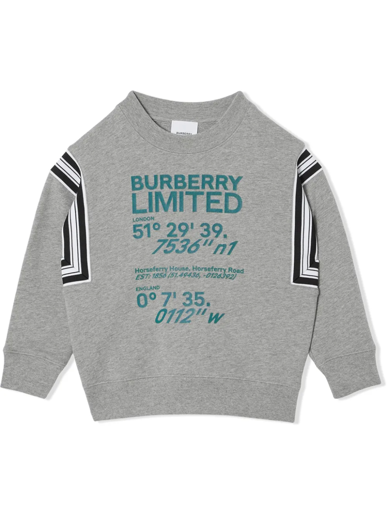 

Burberry Kids толстовка с принтом, серый