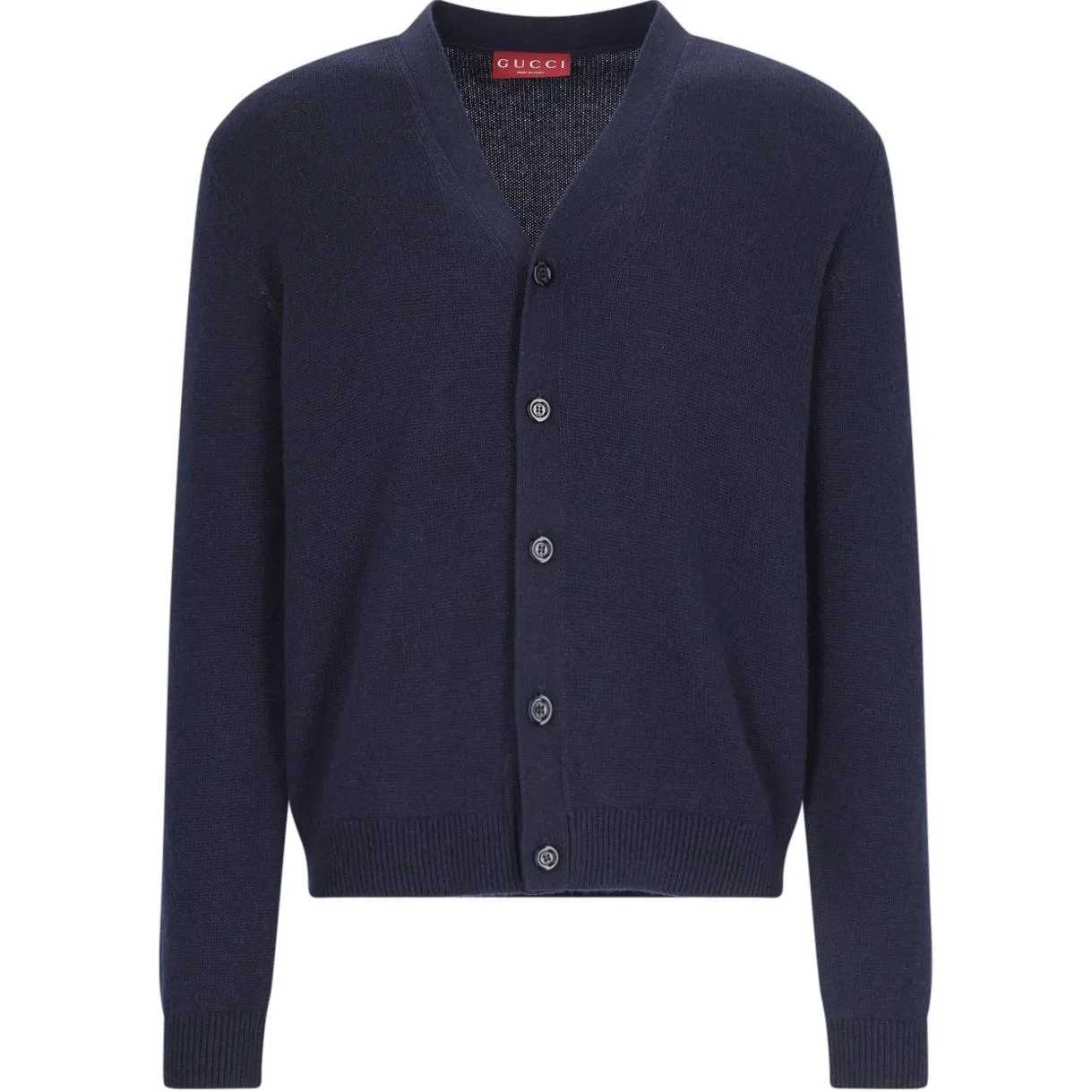 Кардиган GUCCI Buttoned Up с V-образным вырезом на пуговицах, Marine Blue
