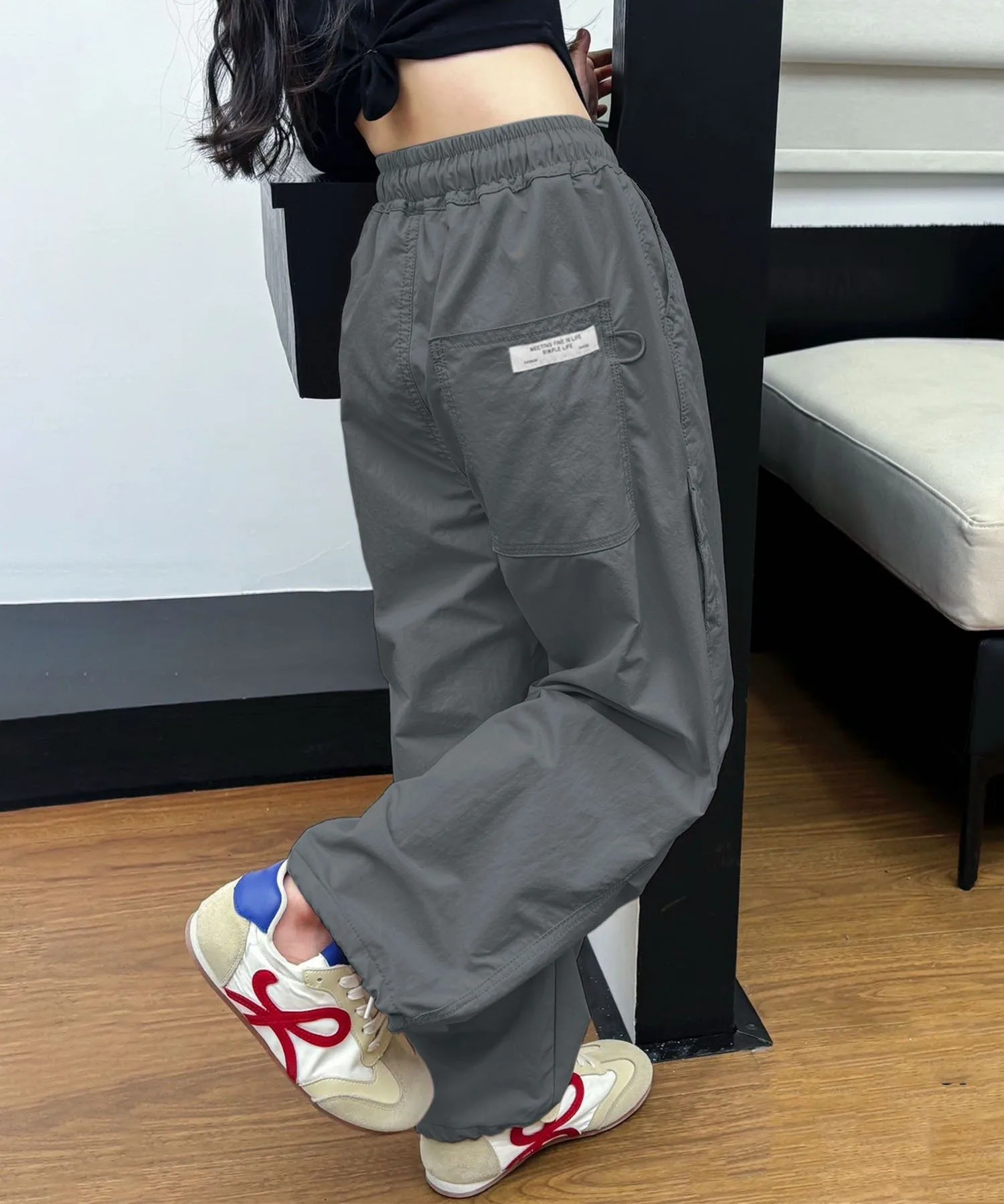 Детские штаны на завязках Aimoha Kids, gray
