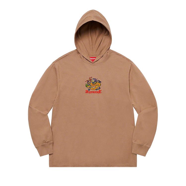 

Топ Supreme Dragon Hooded Long-Sleeve Top, Light Brown