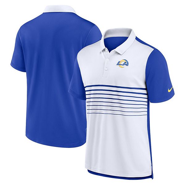 Мужская модная поло royal/white los angeles rams Nike