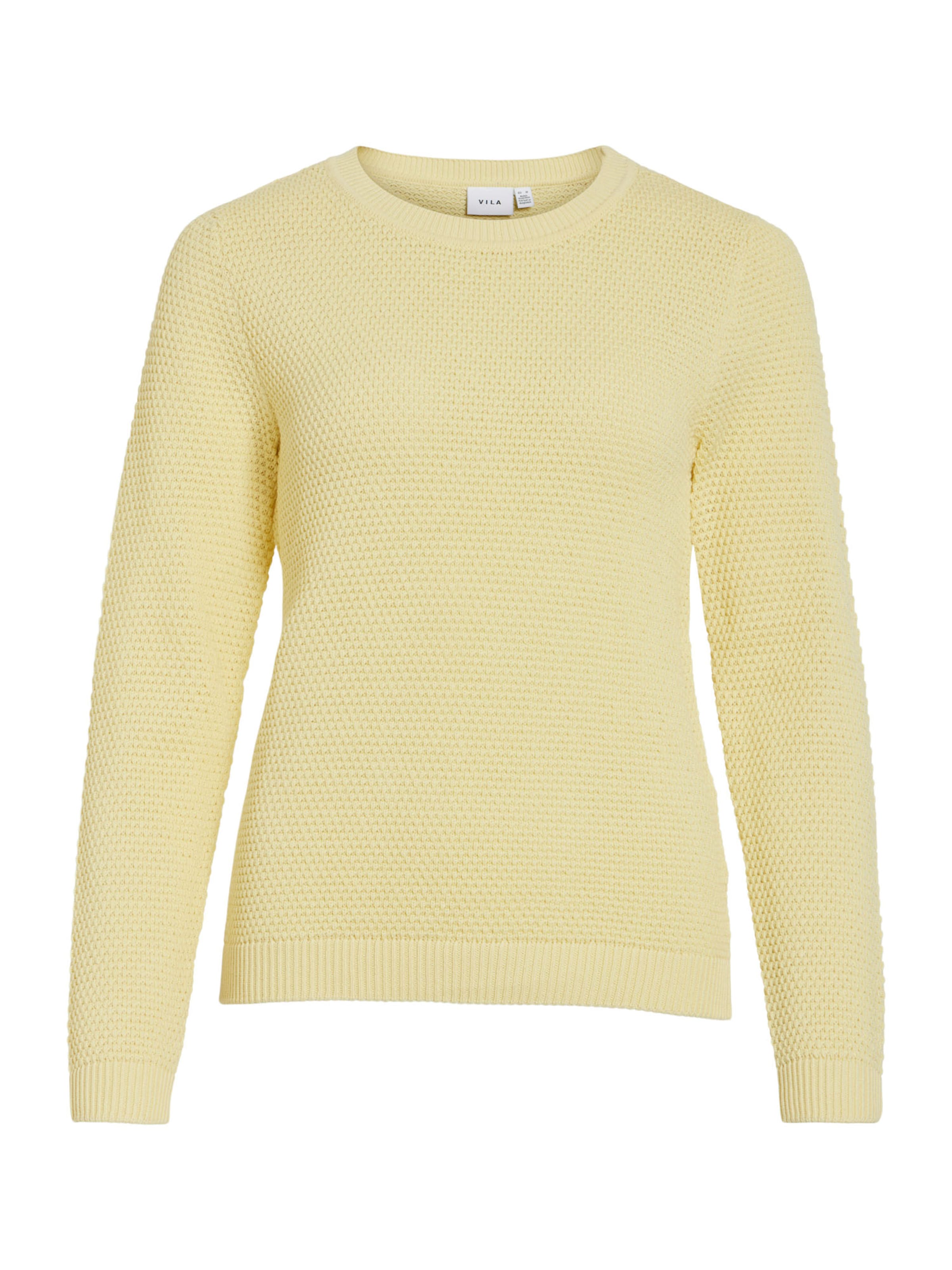 

VILA Свитер 'VIDALO' в пастельно-желтом цвете