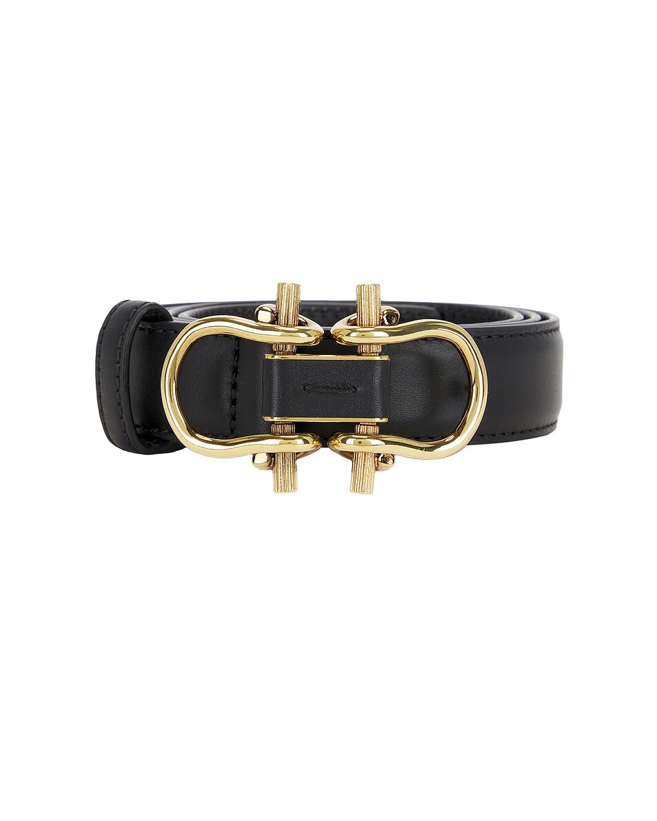 Ремень Monsieur Belt Bottega Veneta, цвет Black & Muse Brass — фото 2