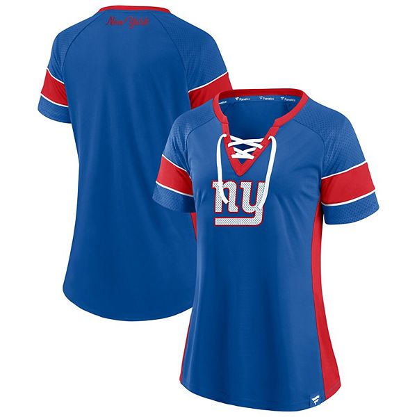 

Женский топ Royal New York Giants Athena на шнуровке Fanatics