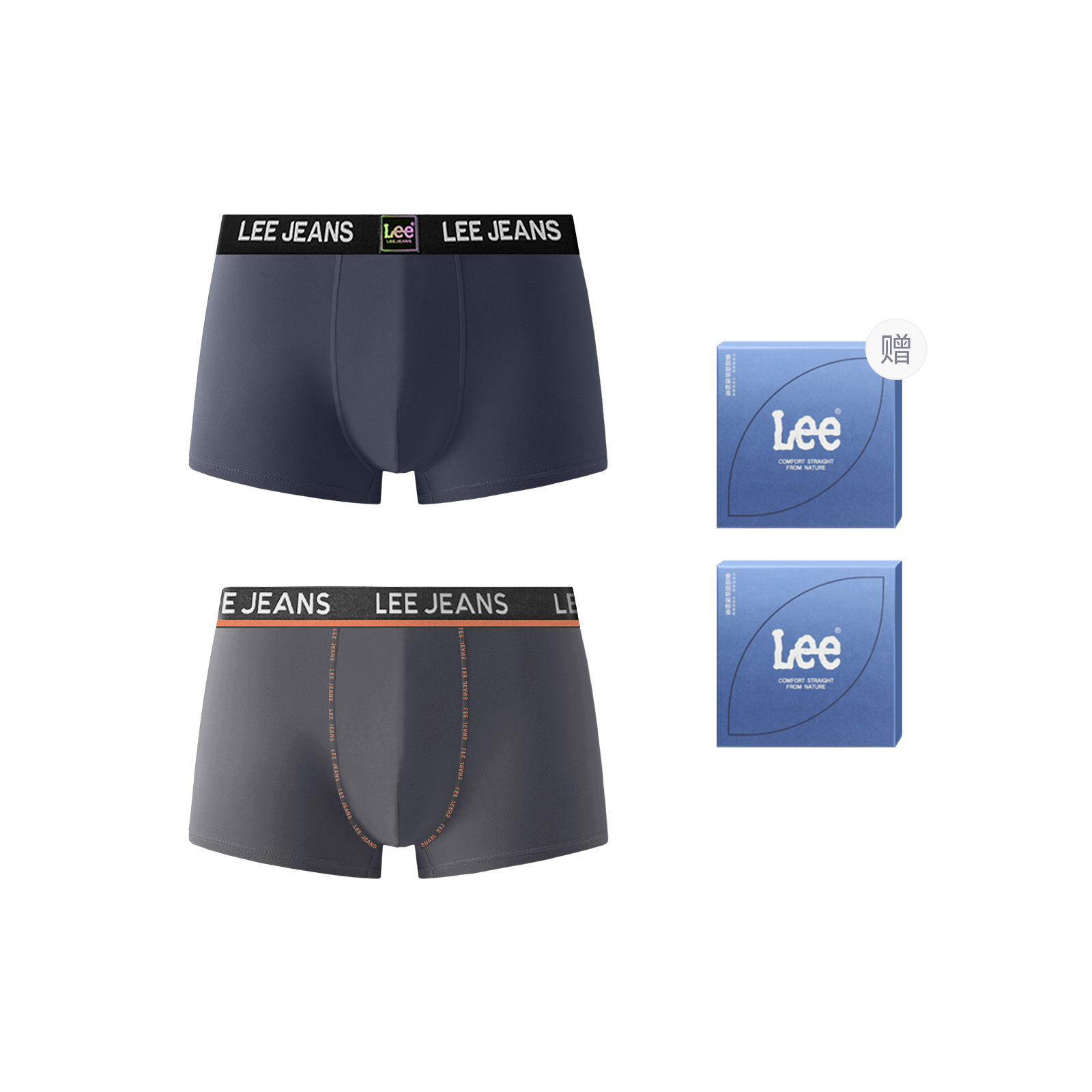 

Sunset 3.0 трусы мужские подарочная коробка 2 шт Lee, темно-серый