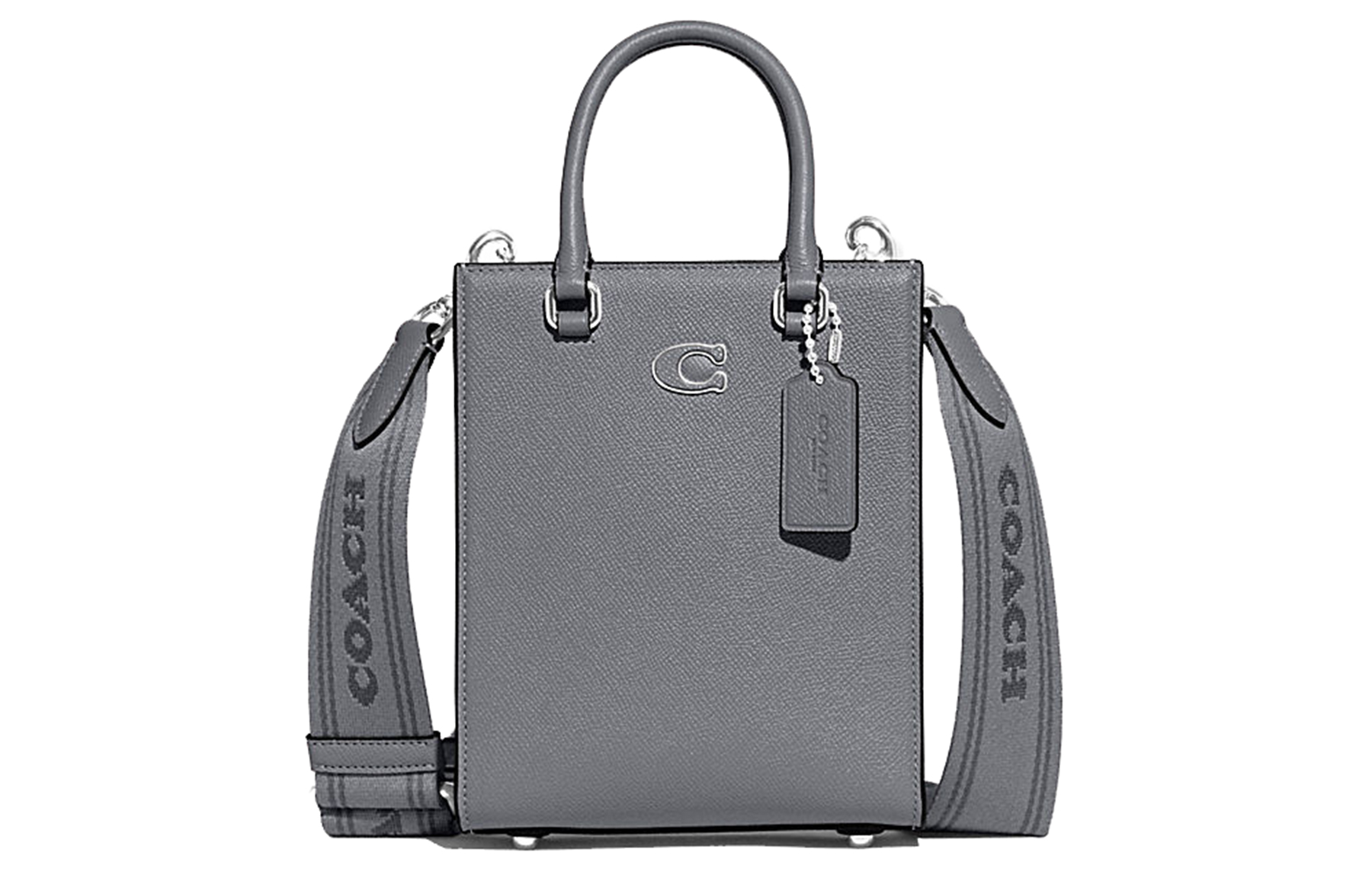 

Сумка-шоппер из коровьей кожи, шоппинг-сумка, женская сумка-хобо Trumpets Gray COACH