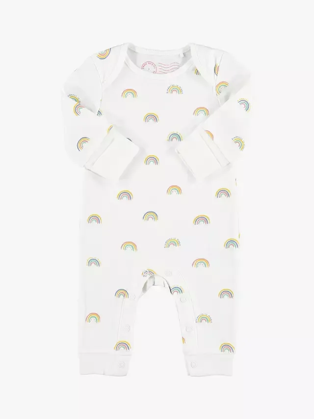 Детский комбинезон Baby Kindness is Magic Rainbow, нейтральный цвет From Babies with Love — фото 3