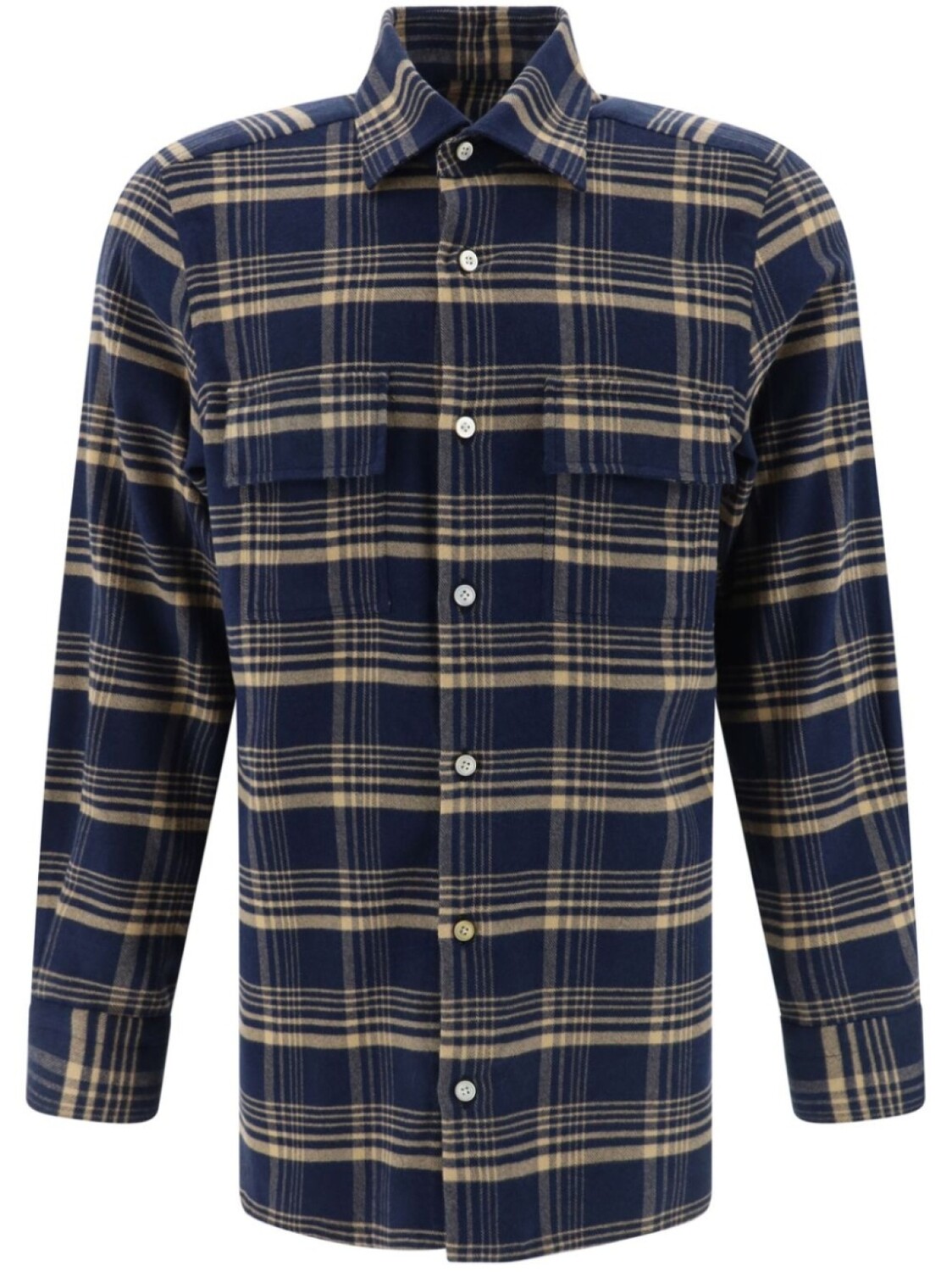

Рубашка в клетку Kiton, синий