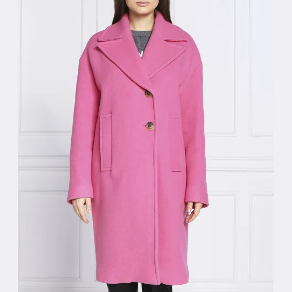 

Шерстяное пальто для подач Pinko, розовый