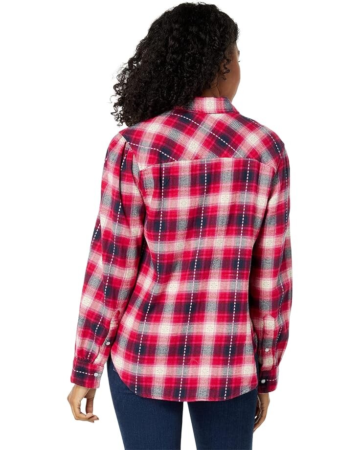 

Рубашка Dylan by True Grit Harper Plaid Shirt, цвет Hot Pink