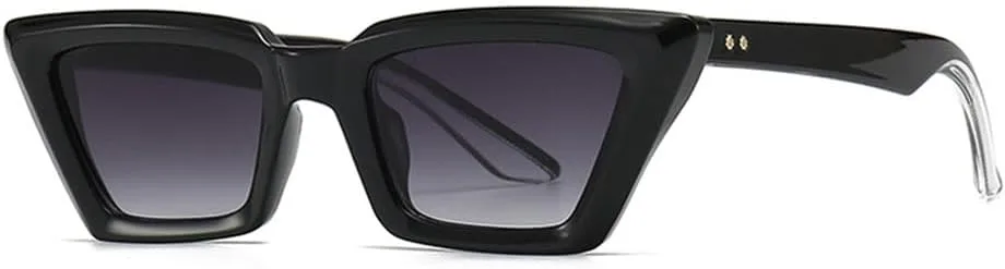 

Солнцезащитные очки UV400 с заклепками, модель «кошачий глаз», для женщин и мужчин, для бега и занятий спортом на открытом воздухе UYPTK, Black Gray Gradient