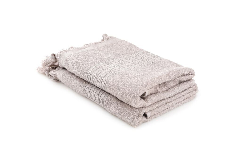 

Mijolnir, Terma - Beige, комплект полотенец (2 шт), бежевый, 100% ХЛОПОК, 50 х 90 см