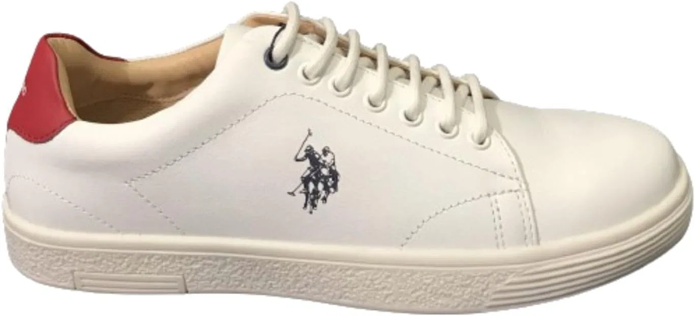 U.S. Polo Assn. Кроссовки-поло Scarpe US Hummer001 в цвете Pelle White/Red Uomo US24UP21