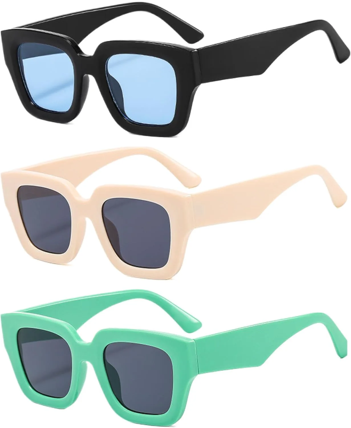 

Солнцезащитные очки с защитой от УФ-излучения UV400 | Легкая оправа | Для женщин и мужчин | Для занятий спортом на открытом воздухе и вождения DSVIGF, 3pcs Z11