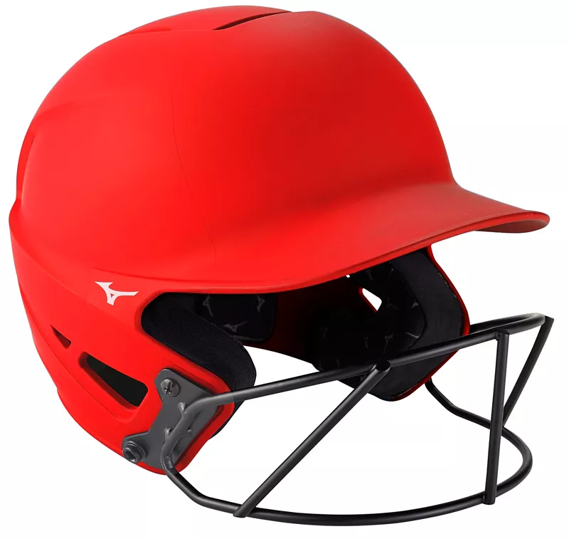 

Mizuno F6 Софтбольный шлем для ватина, красный
