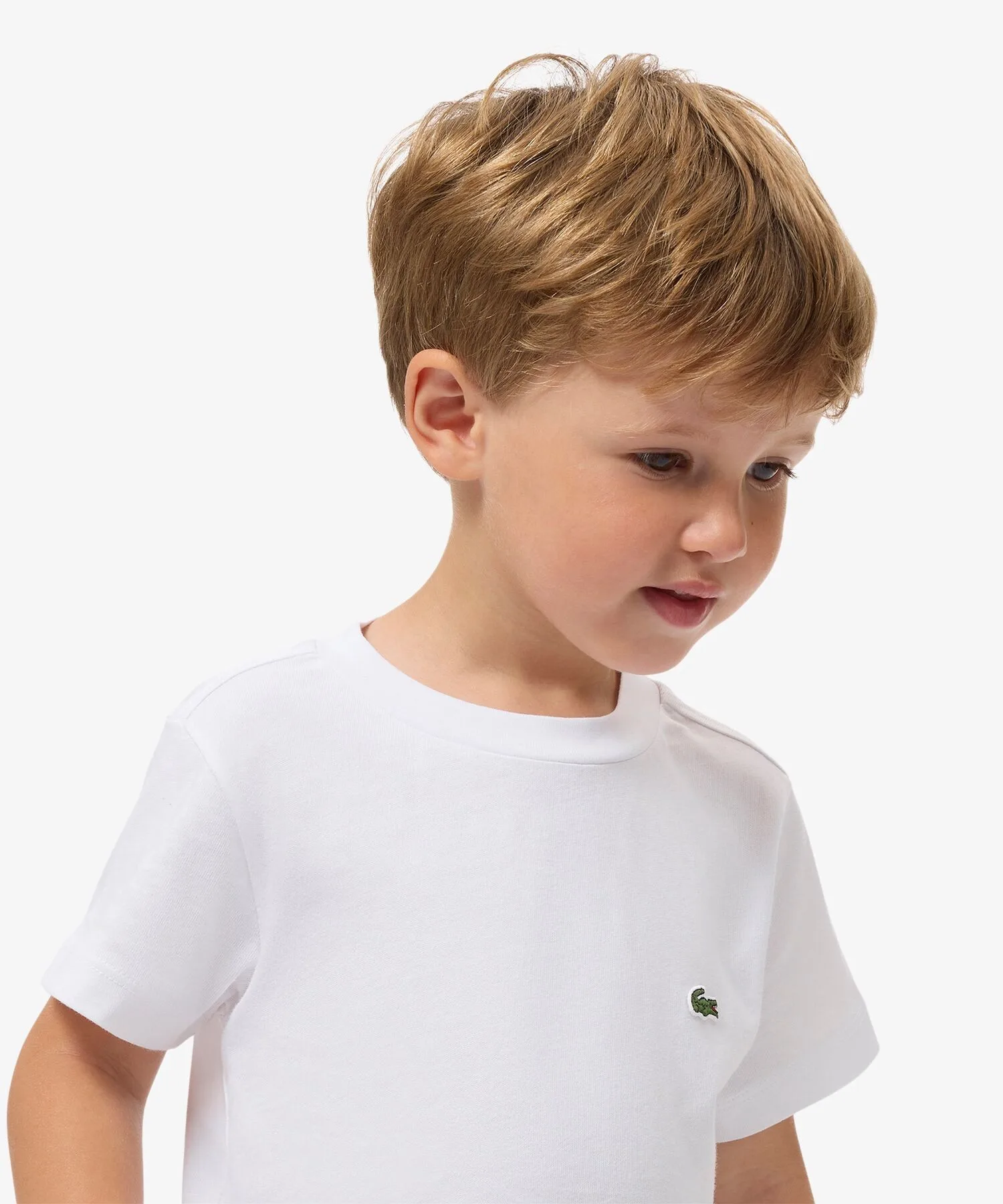 Детская футболка с логотипом Lacoste из органического хлопка TJ0839 темно-синяя — фото 2