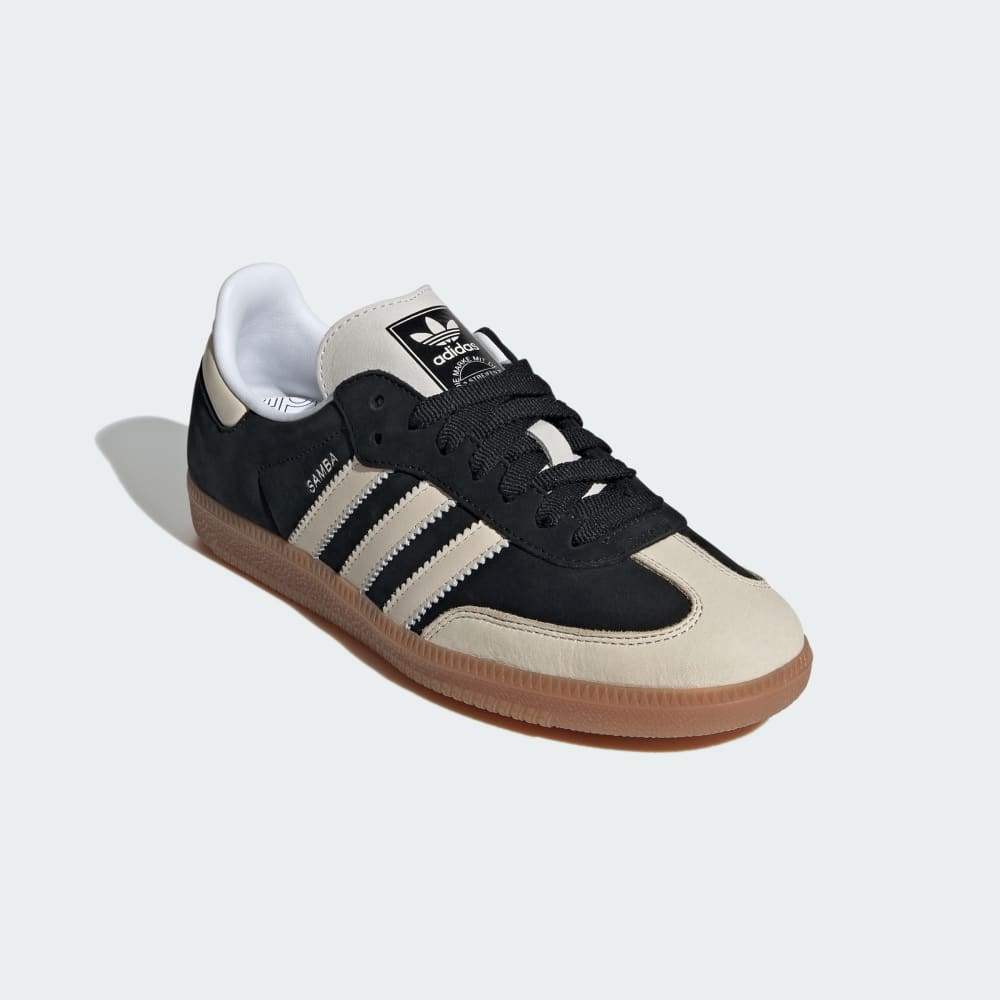 Кроссовки Adidas Samba OG Shoes, цвет Core Black/Wonder White/Silver Metallic — фото 4