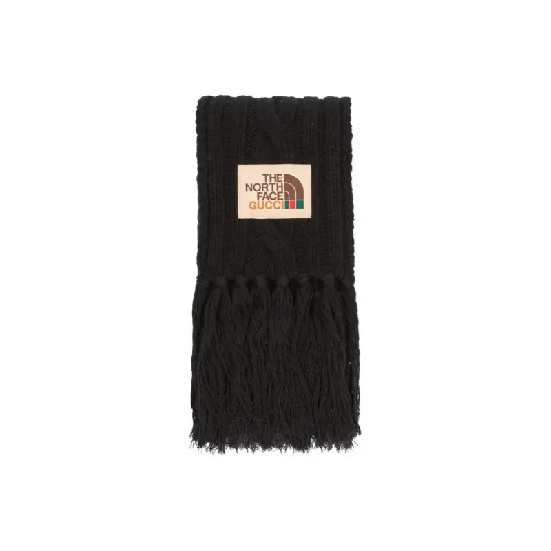 

GUCCI Шерстяной шарф The North Face унисекс, Black