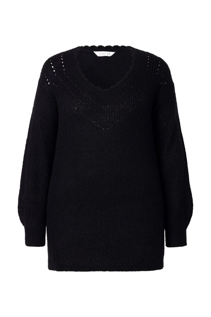 

Тонкий вязаный свитер MIAMODA Sweater, черный