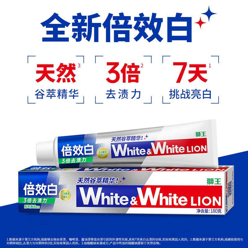 LION Зубная паста White & White двойного эффекта для очистки и свежести дыхания — фото 3