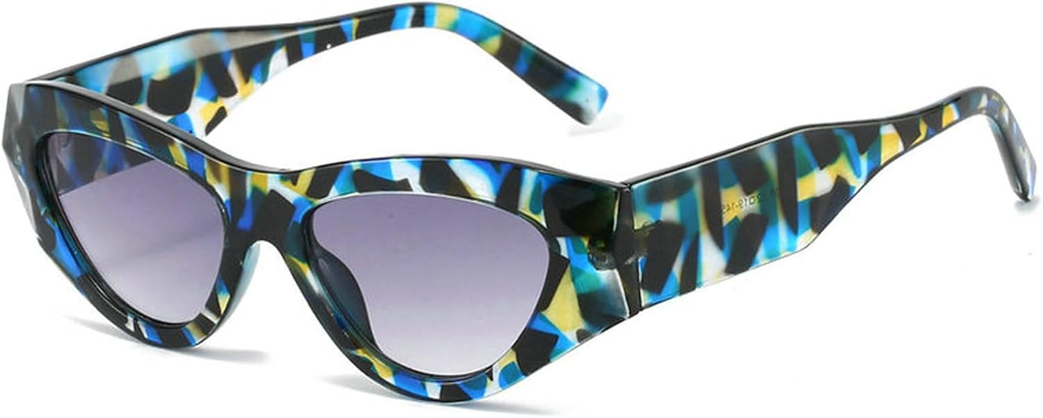 

Солнцезащитные очки COTIA Retro Cat Eye для женщин, модный дизайн, маленькая оправа, стильные солнцезащитные очки для мужчин, для активного отдыха и путешествий, Blue Flower