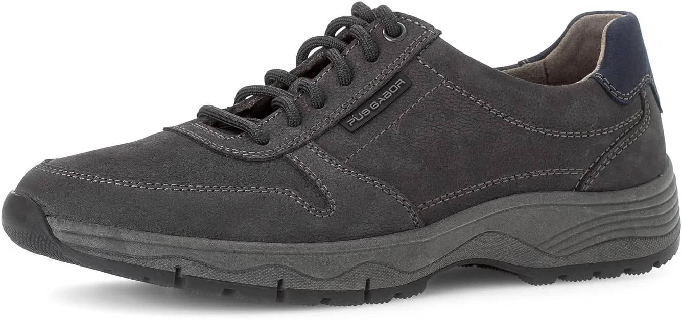Мужские кроссовки Pius Gabor, на шнуровке, с подкладкой из переработанных материалов, сменной латексной стелькой и подошвой Super Flex, Fumo Denim 03