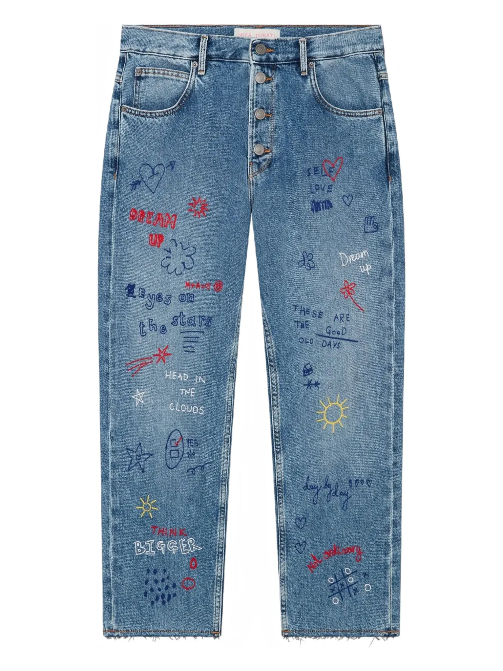 

Покрашенные прямые джинсы Mira Mikati, синий