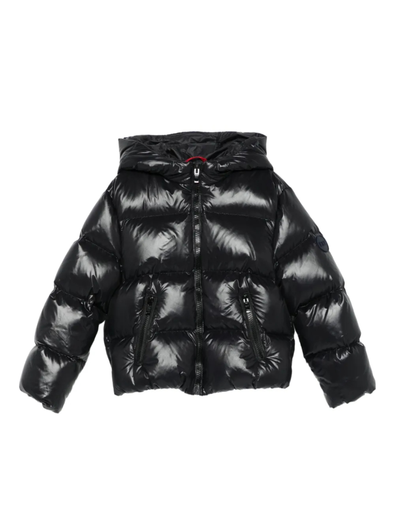 

Детская стеганая куртка с капюшоном Fay Kids, черный