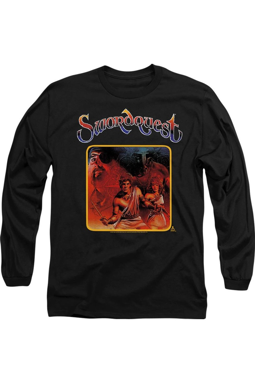 

Футболка Atari Swordquest с длинным рукавом для взрослых Gildan, черный