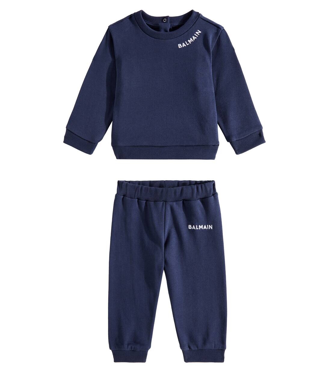 

Комплект из детской кофточки и спортивных штанов Balmain Kids, цвет air force blue