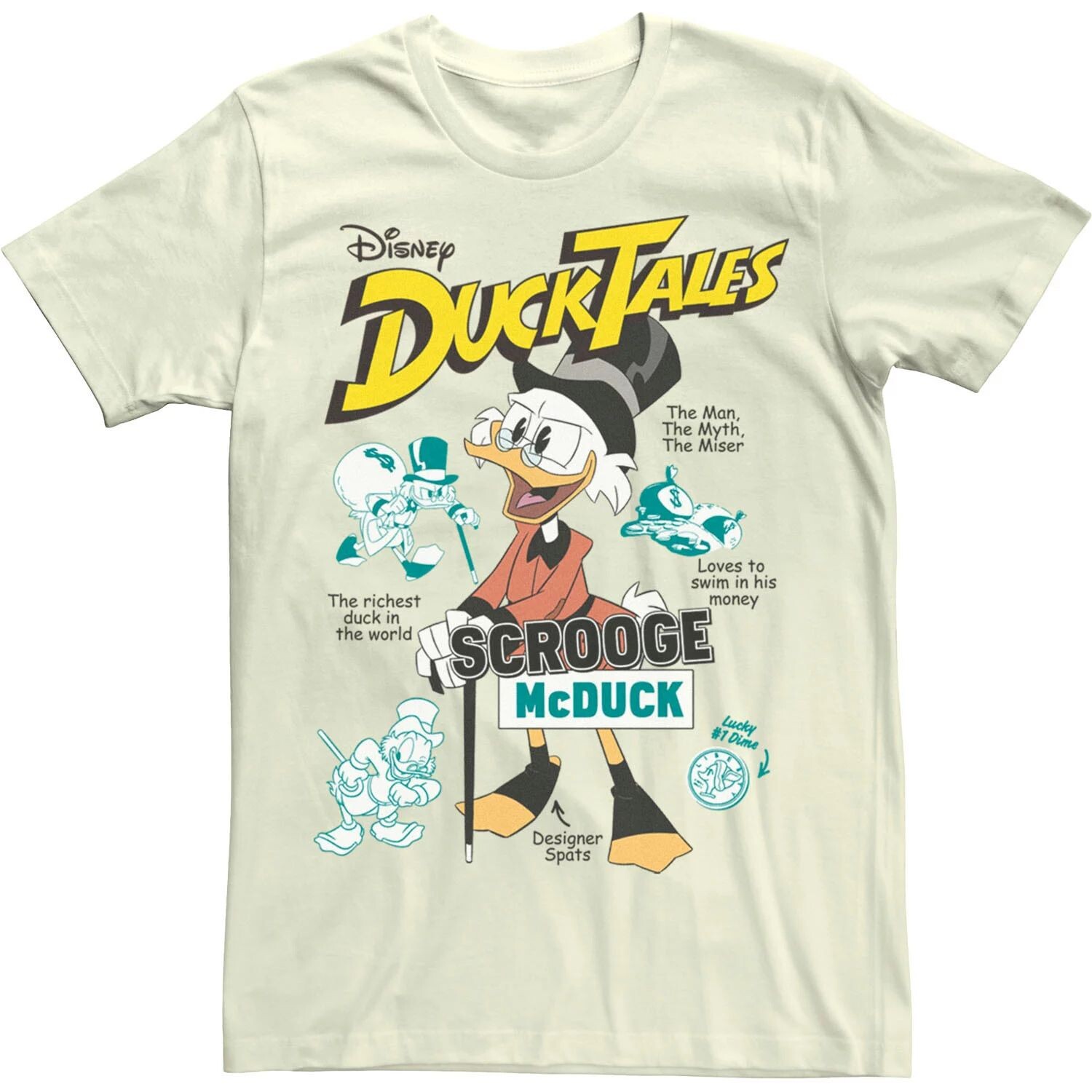 

Мужская футболка с плакатом Duck Tales Richest Duck Licensed Character