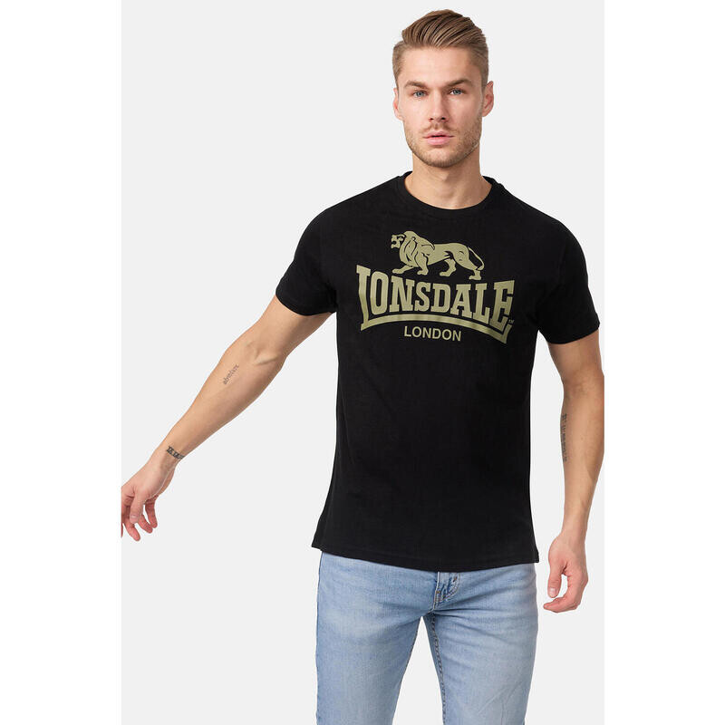 

Спортивная футболка Lonsdale, цвет schwarz/olivgrün