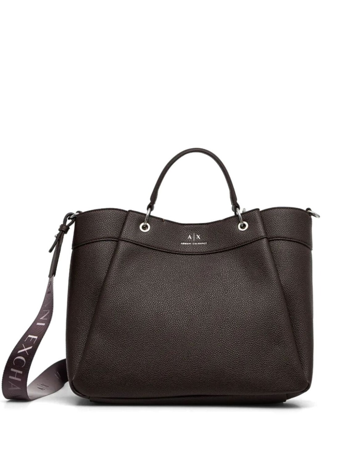 

Двусторонняя сумка с логотипом Armani Exchange, коричневый