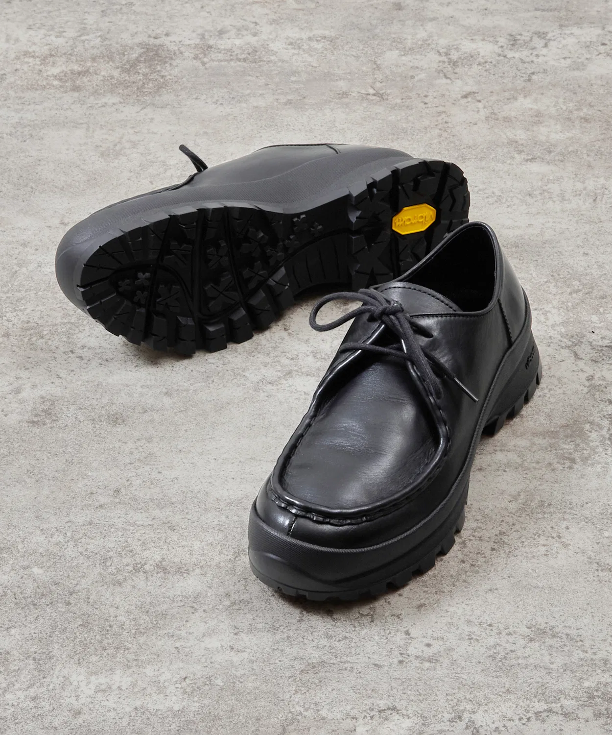 Тирольские туфли PADRONE с подошвой Vibram, стеар-кожа, черный