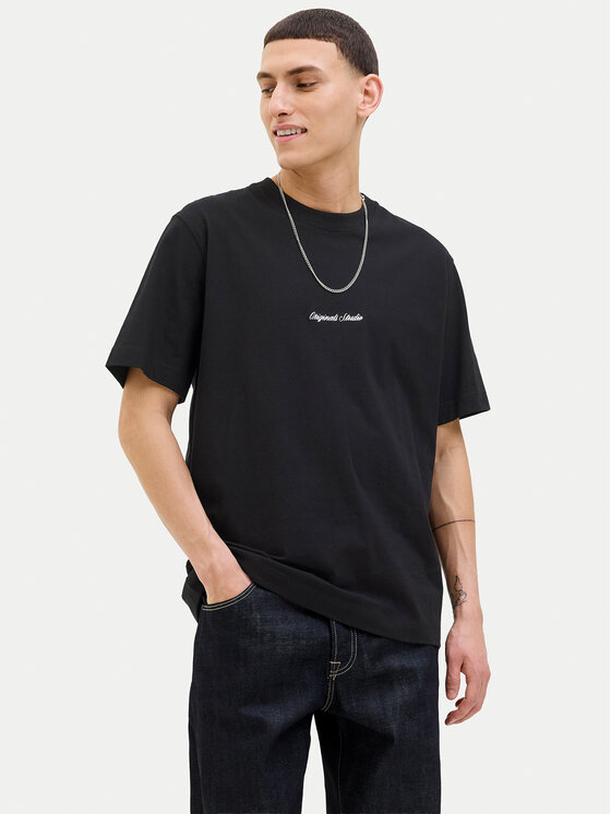 

Футболка relaxed fit Norrebro 12282892 Jack&Jones, чёрный