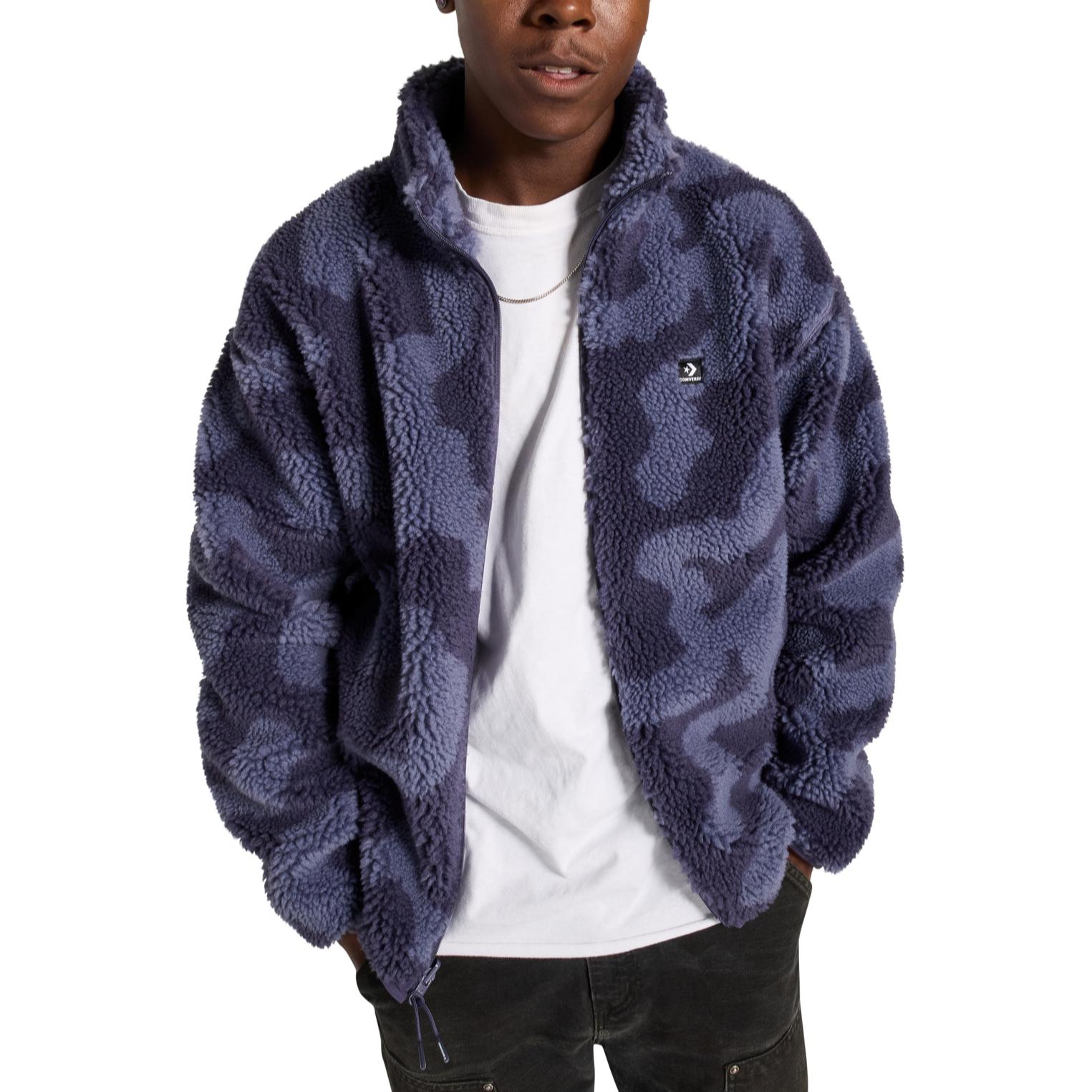 

Полно-замковый шерповая толстовка Converse, сиреневый