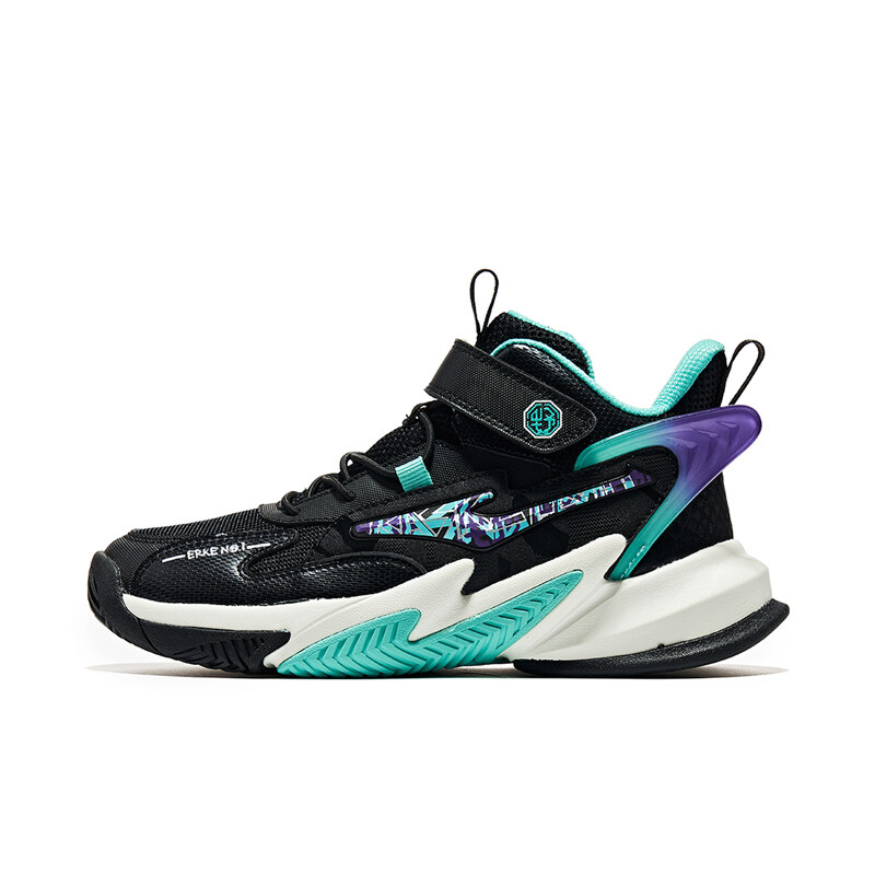 

Баскетбольные кроссовки Eagle Strike Kids Mid-top Positive Black/Fairy Fruit Green Erke Kids, черный
