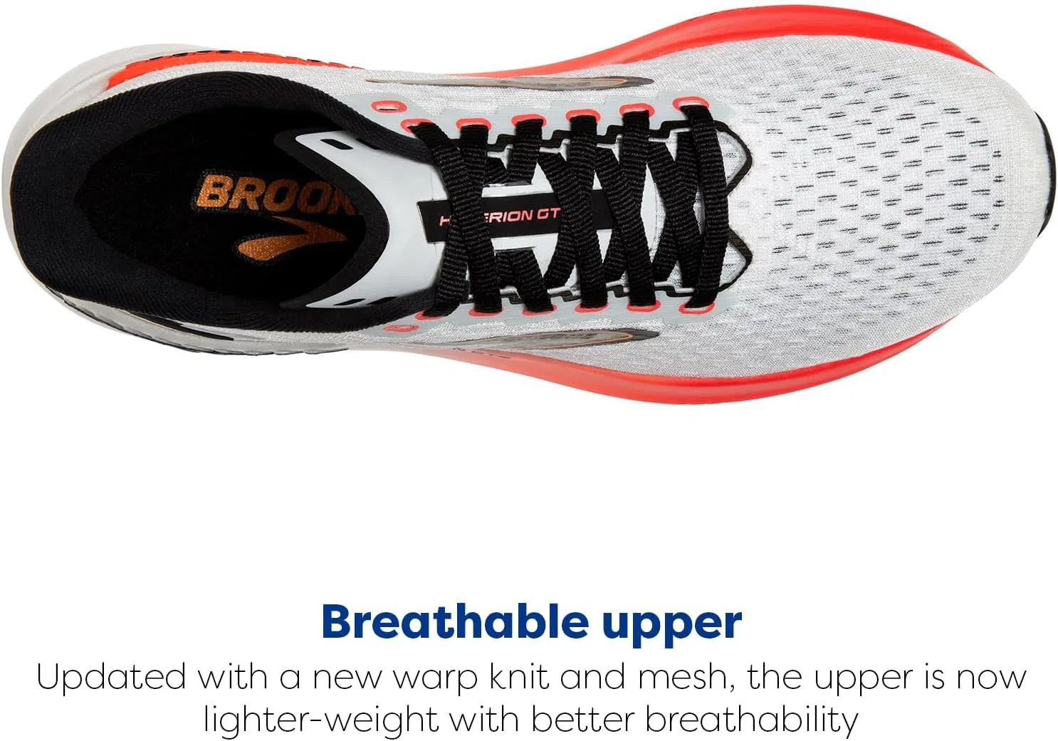 Мужские кроссовки Hyperion GTS Brooks, Blue Fiery Coral Orange — фото 4