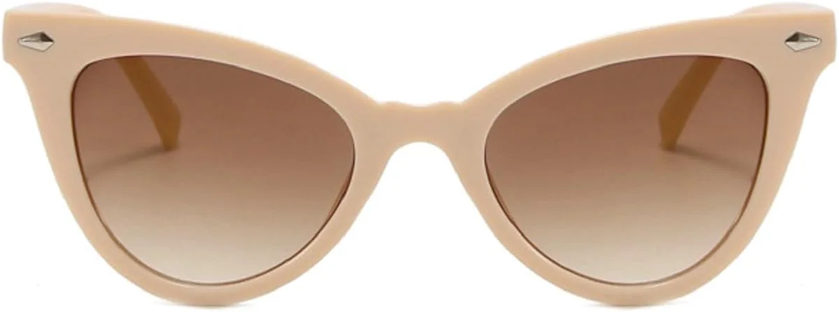 

Женские солнцезащитные очки Melrose Sexy Cat Eye Punk 2024, роскошные винтажные солнцезащитные очки с леопардовым принтом, защита от УФ-излучения UV400, Beige