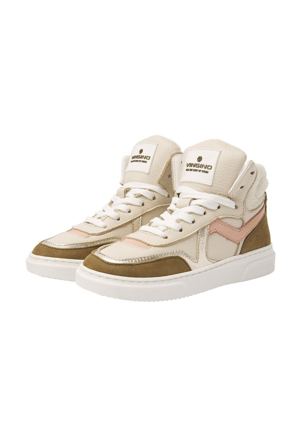 Кроссовки высокие SUZE MID Vingino, цвет off white/brown — фото 2