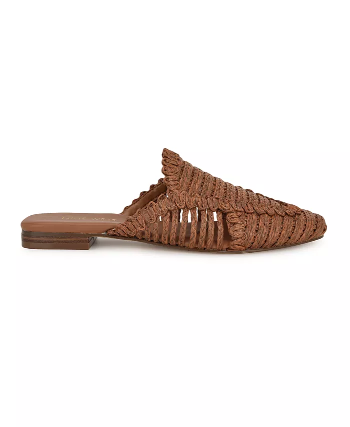 Женские мюли Campton из ткани на шнуровке Nine West, коричневый — фото 2