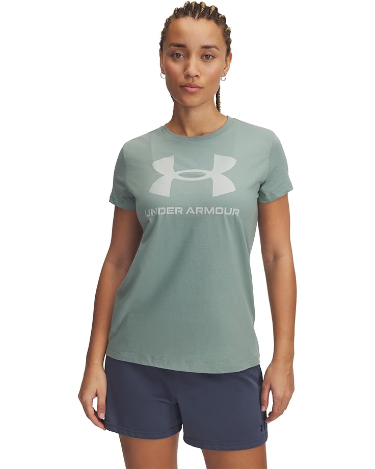 

Футболка Under Armour Rival Logo Short Sleeve T Shirt, цвет Silica Green/Hydro Green