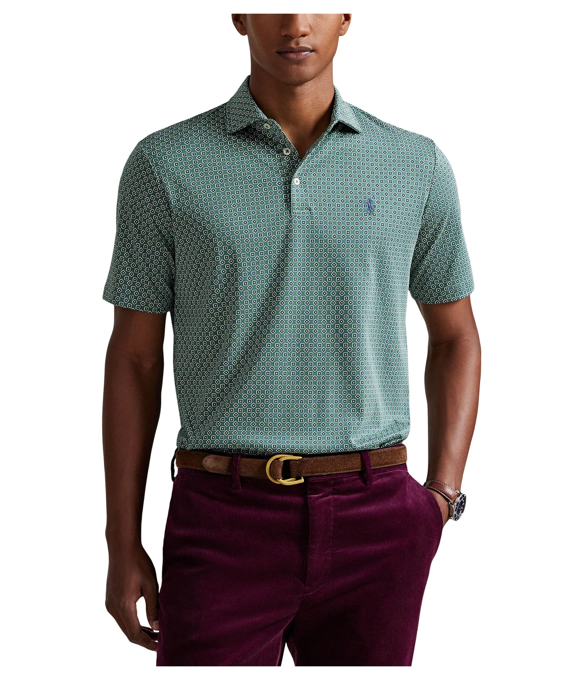 

Поло Polo Ralph Lauren Classic Fit Soft Cotton Polo Shirt, цвет Paisley Foulard Fir