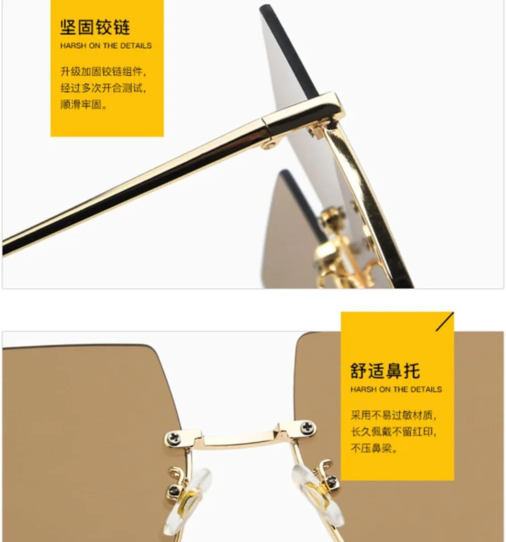 

Роскошные металлические солнцезащитные очки большого размера для женщин и мужчин, для вождения и путешествий, с защитой от УФ-излучения UV400 TKKTLLT, Gold Gray