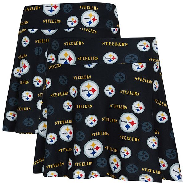

Женский спортивный юбка-шорты concepts black pittsburgh steelers mosaic allover print Unbranded
