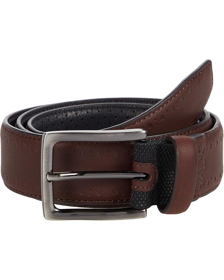 

Ремень Johnston & Murphy XC4 Perfed Edge Belt, цвет Mahogany Leather