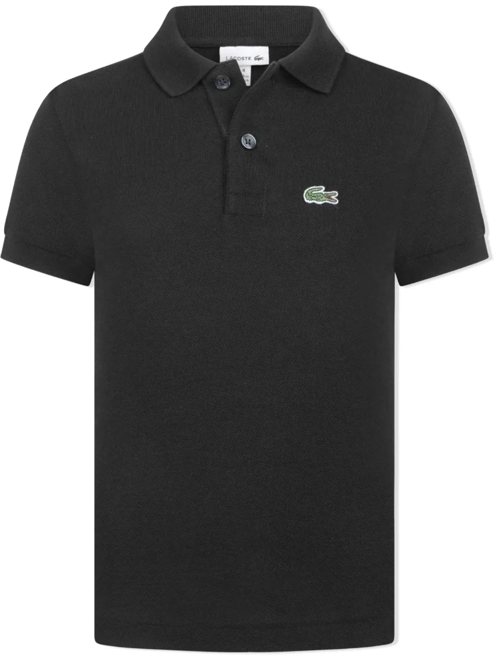 

Рубашка поло с короткими рукавами и вышитым логотипом Lacoste Kids, черный