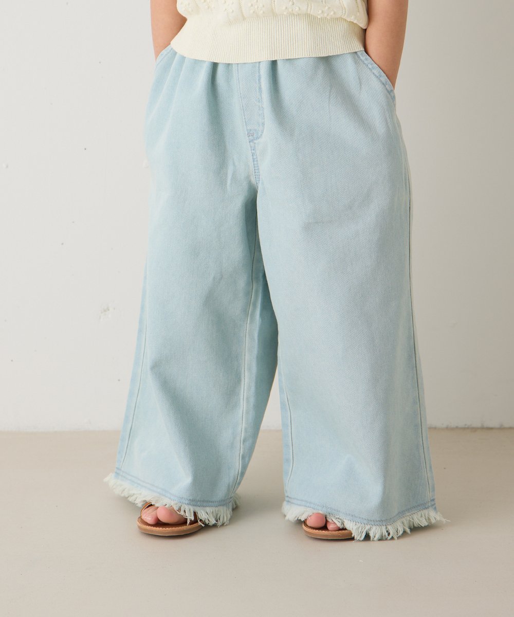 Джинсовые брюки с бахромой Riziere, LIGHTBLUE