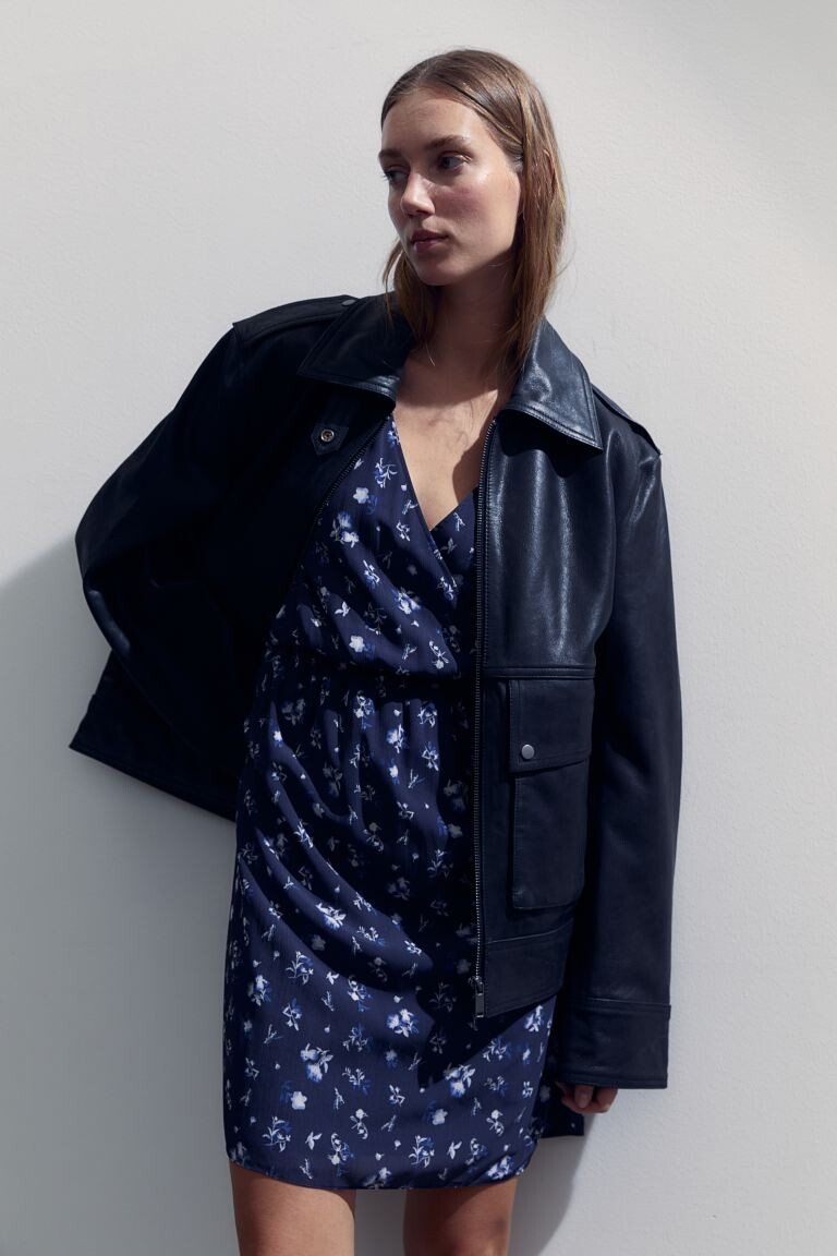 

Платье для кормления мамы из шифона H&M, синий