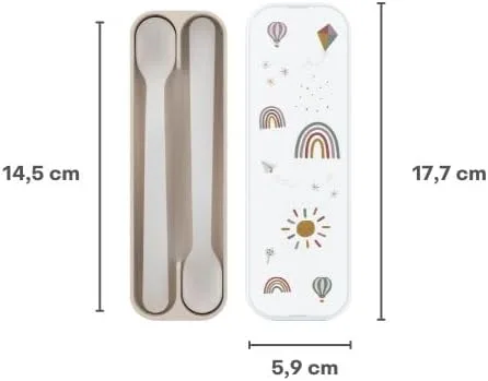 Mepal - Mio Little Dutch Feeding Spoon - детская ложка для кормления - Dishwasher Safe & BPA Free - набор из 2 штук - Fairy Garden — фото 4